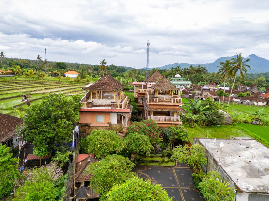 Uma Shanty Homestay surrounded by rice fields in Budakeling Karangasem Bali